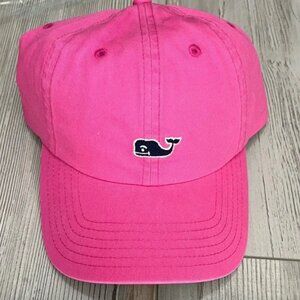 Vineyard Vines Hot Pink Whale Logo Adjustable Strapback Baseball Cap Running Hat